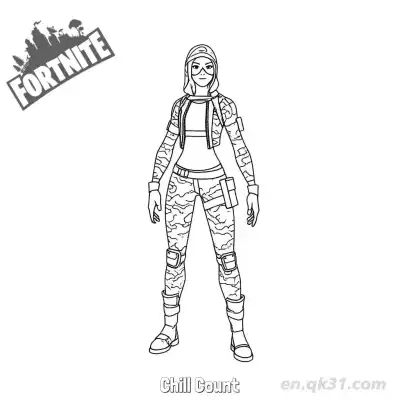 Free printable Chill Count 02 Coloring Page - Free PDF Printable Fortnite Coloring Sheets coloring page